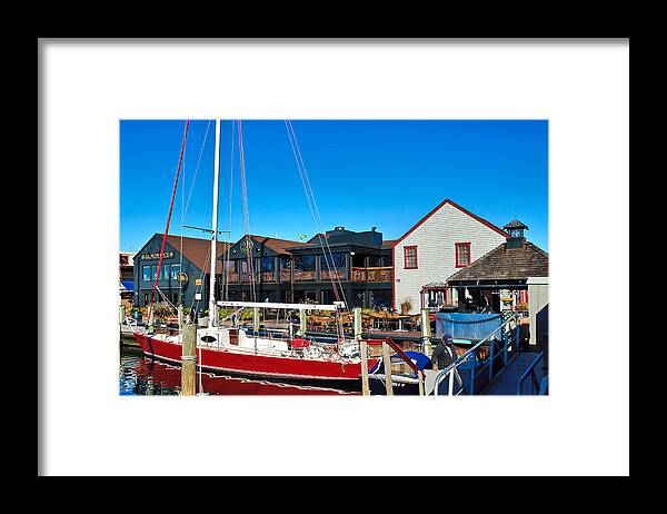 Newport Framed Print featuring the photograph Bowens Wharf in Newport by Mitchell R Grosky