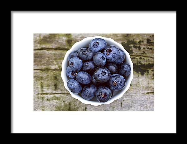 Tottori Prefecture Framed Print featuring the photograph Bowl Of Blueberries by Marvin Fox