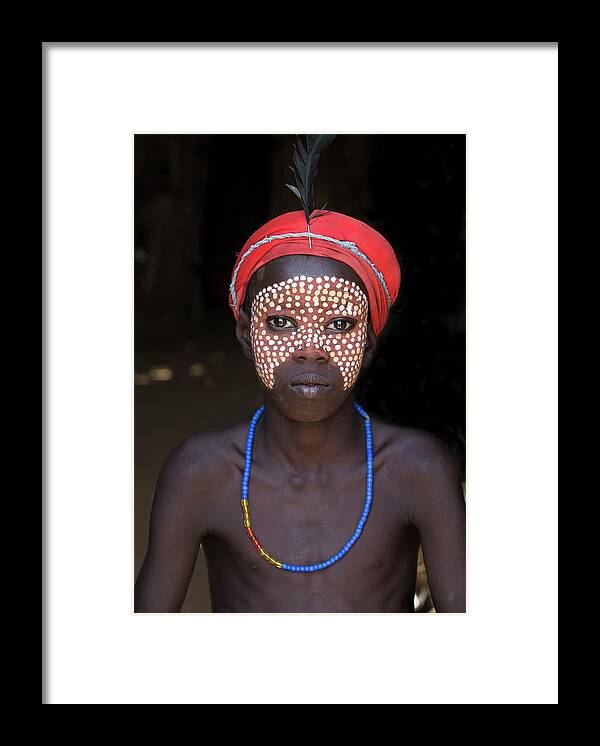 Africa Framed Print featuring the photograph Boy Of The Dassenech Tribe by Peter J. Raymond