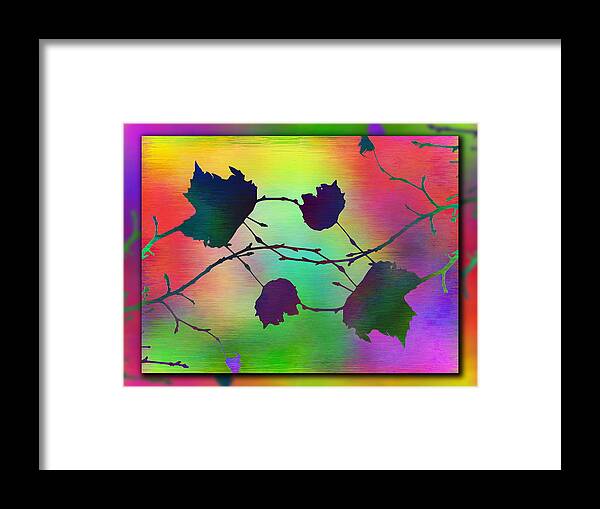 Abstract Framed Print featuring the digital art Branches In The Mist 38 by Tim Allen
