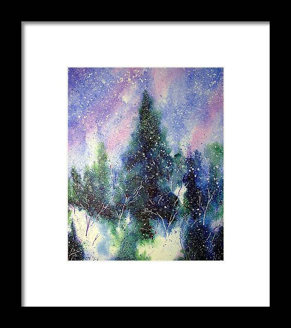 Solstice Framed Print featuring the painting Branching Paths of Snow by Nelson Ruger
