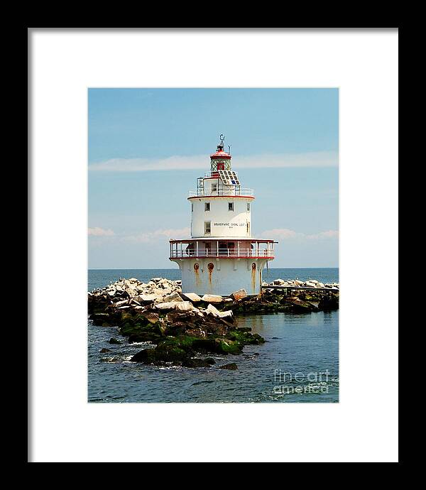 Brandywine Framed Print featuring the photograph Brandywine Shoal Lighthouse by Nick Zelinsky Jr