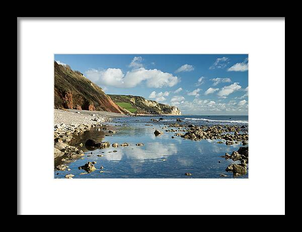 Branscombe Framed Print featuring the photograph Branscombe Ebb by Pete Hemington