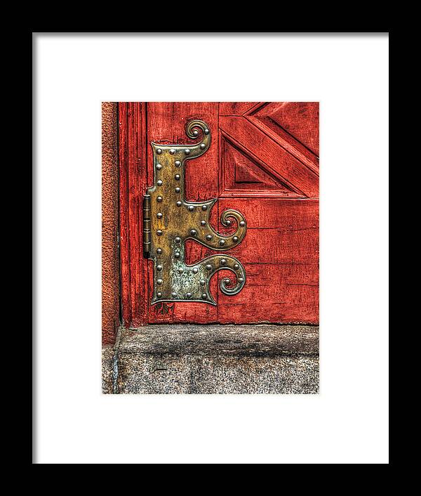 Boston Framed Print featuring the photograph Brass Hinge by Rick Mosher