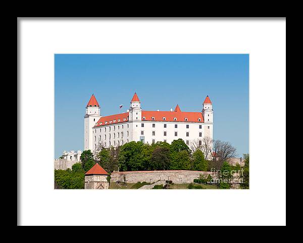 Bratislava Framed Print featuring the photograph Bratislava Castle by Les Palenik