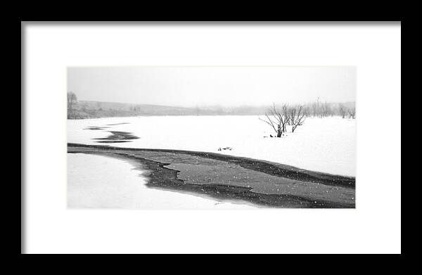 Winter Framed Print featuring the photograph Break in the Ice by Nikolyn McDonald