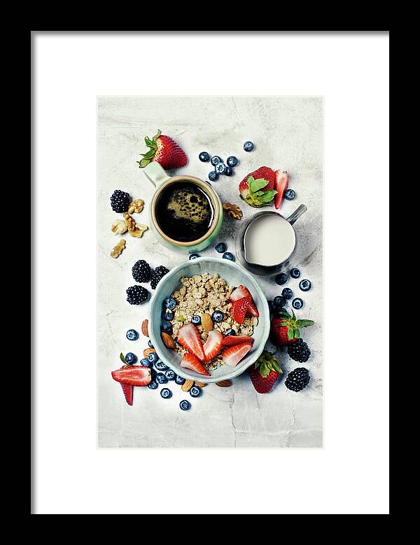 Breakfast Framed Print featuring the photograph Breakfast by Claudia Totir