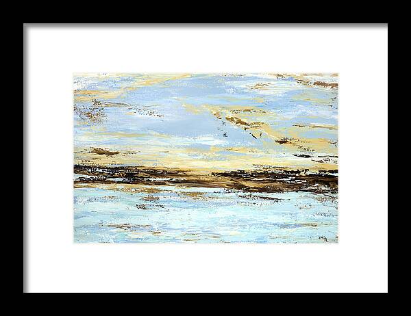 Costal Framed Print featuring the painting Breakwater by Tamara Nelson