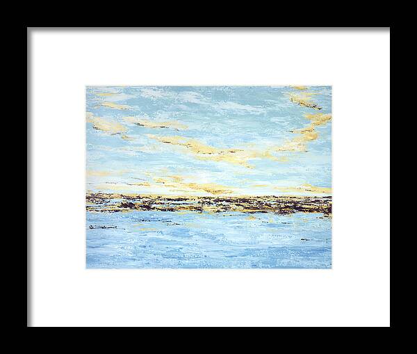 Costal Framed Print featuring the painting Breakwater II by Tamara Nelson