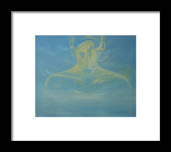 Abstract Framed Print featuring the painting Breathe by Jane See
