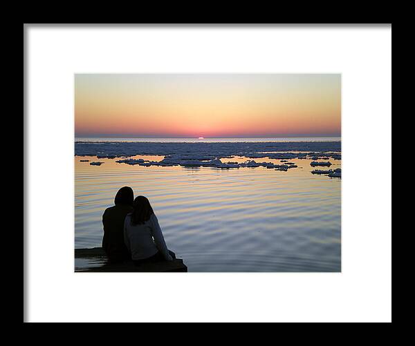 Lake Michigan Framed Print featuring the photograph Breathless South Haven Pier by Penny Hunt