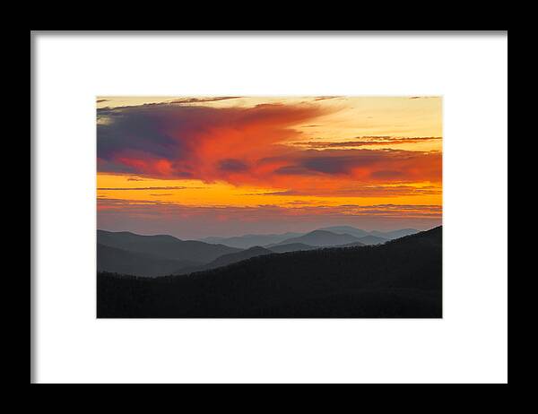  Photography Framed Print featuring the photograph Breathtaking Blue Ridge Sunset by Serge Skiba