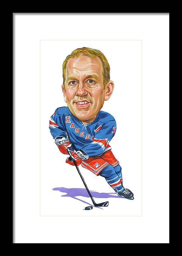 Brian Leetch Framed Print featuring the painting Brian Leetch by Art 