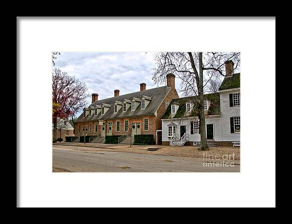 Colonial Framed Print featuring the photograph Brick House Tavern in Williamsburg by Olivier Le Queinec