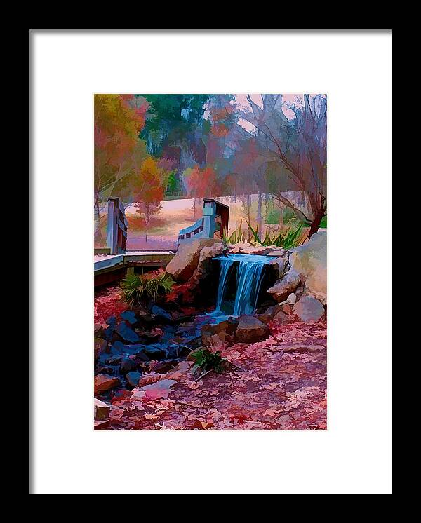 Brick Pond Framed Print featuring the photograph Brick Pond Waterfall by Bill Barber