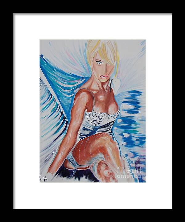 Bride Framed Print featuring the painting Bride Angel by PainterArtist FIN