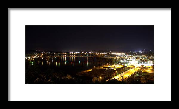Parkersburg Framed Print featuring the photograph Bridge at Night by Jonny D