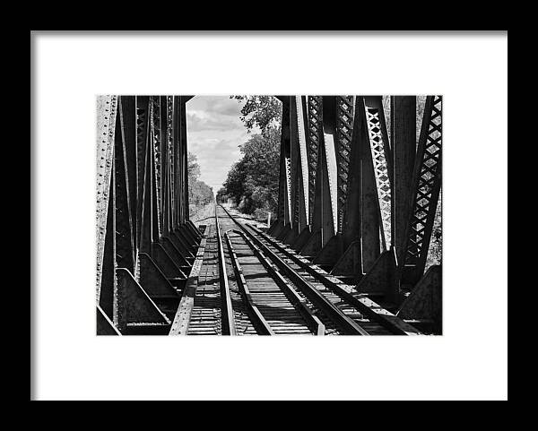 Bridge Framed Print featuring the photograph Bridge in Black and White by Paul Riedinger