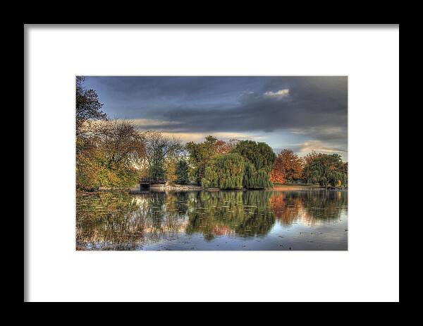 Park Framed Print featuring the photograph Bridge in the Park by Richard Gregurich