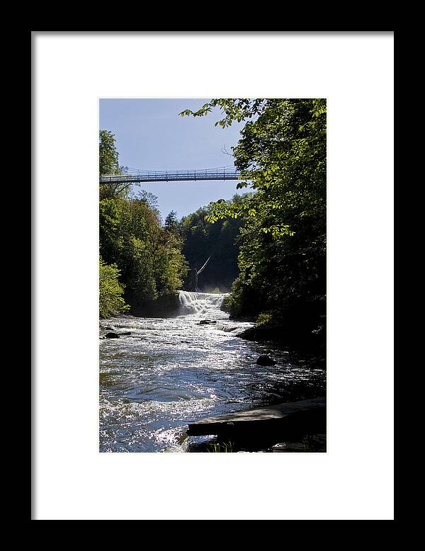 Summer Framed Print featuring the photograph Bridge over Foaming Falls by Monroe Payne