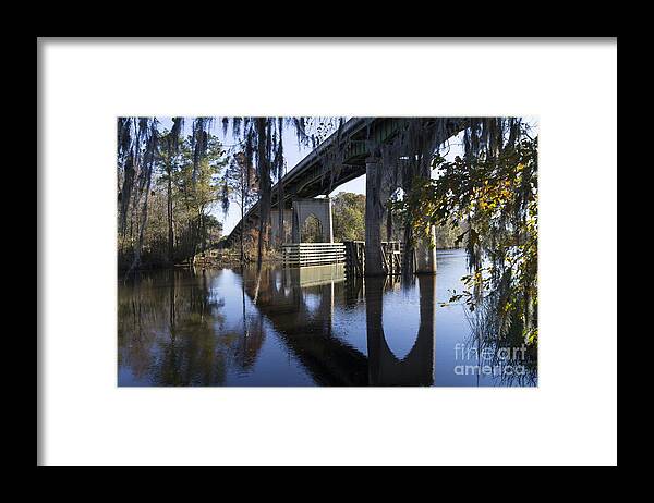 Waccamaw River Framed Print featuring the photograph Bridge Over the Waccamaw on an Autumn Afternoon by MM Anderson