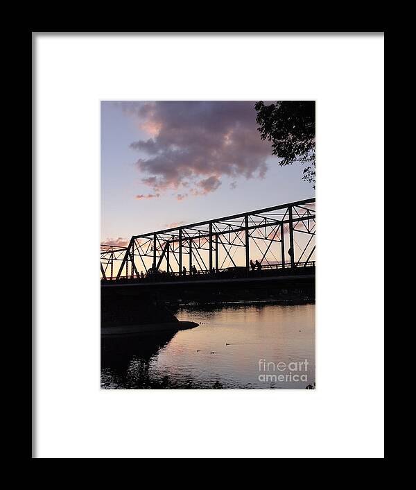 Birds Framed Print featuring the photograph Bridge Scenes August - 1 by Christopher Plummer