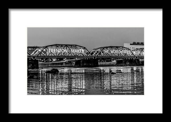 New Jersey Framed Print featuring the photograph Trenton Makes Bridge by Louis Dallara