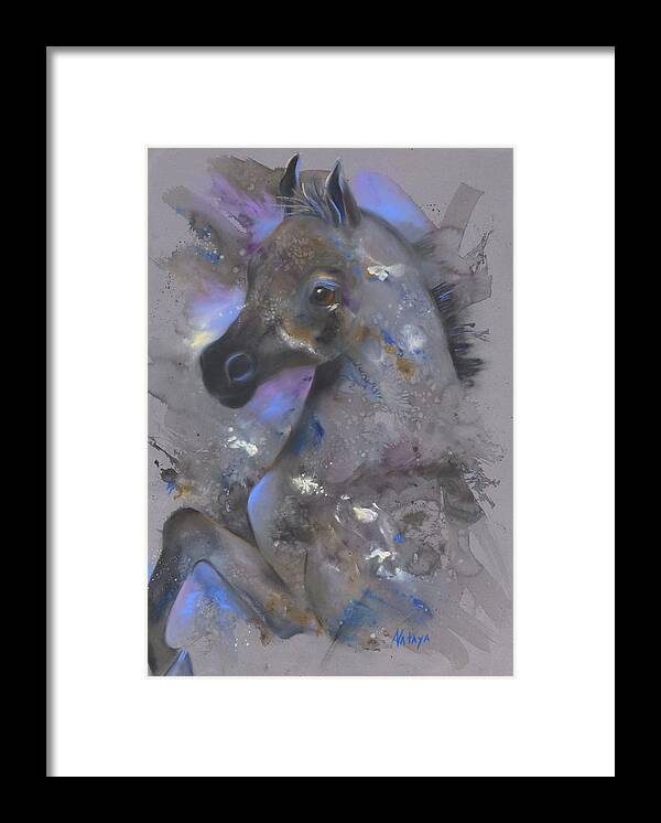 Arab Framed Print featuring the pastel Bridled with Stars by Nataya Crow