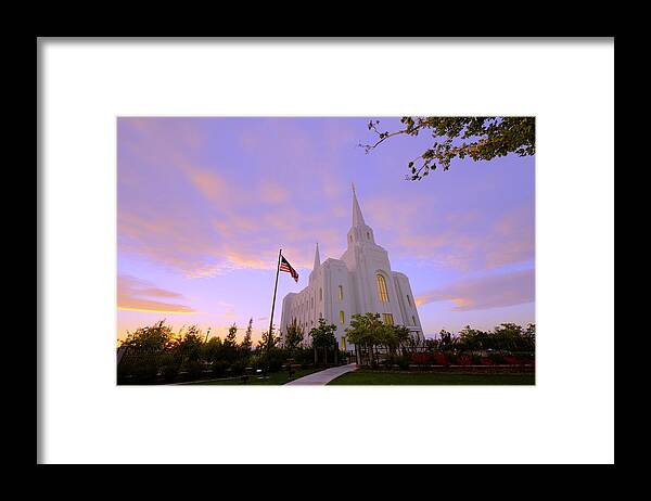 Brigham City Framed Print featuring the photograph Brigham City Temple I by Chad Dutson