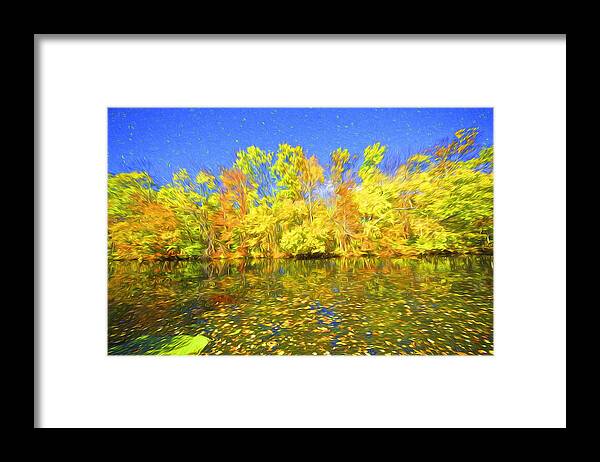 Autumn Framed Print featuring the painting Bright Autumn Colors by David Letts