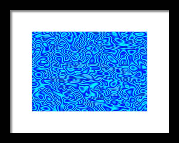Chaos Framed Print featuring the digital art Bright Blue by Jeff Iverson