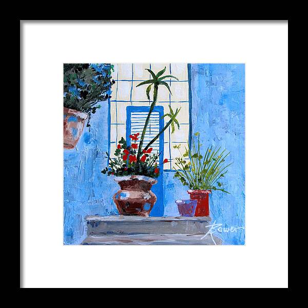 Windows Framed Print featuring the painting Bright Window by Adele Bower