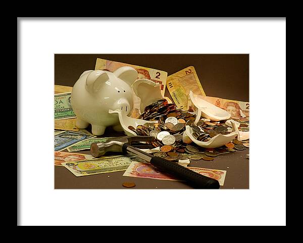 Money Framed Print featuring the photograph Bring Home the Bacon by Paul Wash