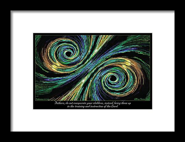 Fractal Framed Print featuring the digital art Bring Them Up by Missy Gainer