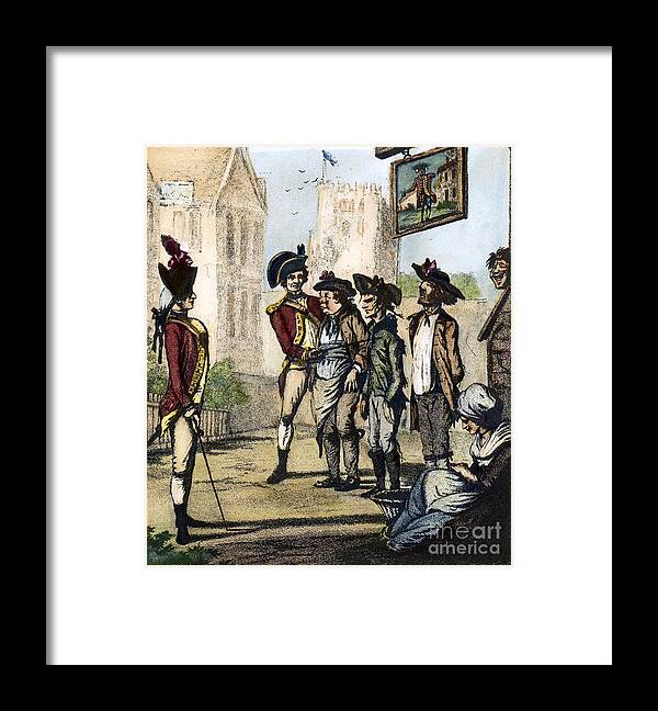 1770s Framed Print featuring the photograph BRITISH ARMY, 1770s by Granger