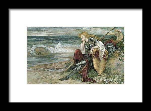 Britomartis Framed Print featuring the painting Britomart by Walter Crane