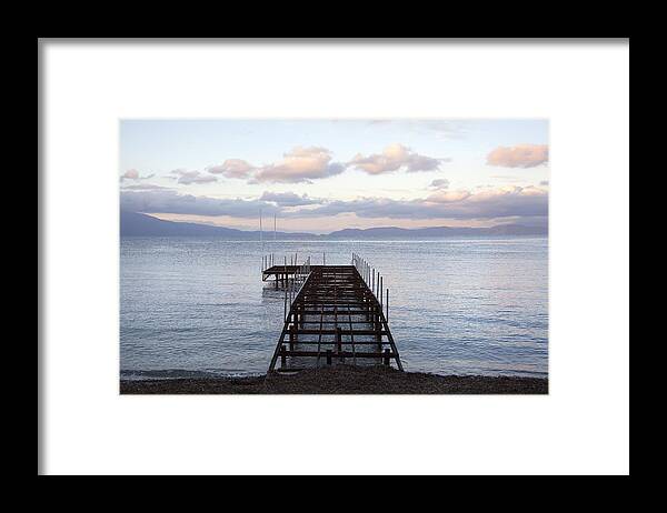 Pier Framed Print featuring the photograph Broken Pier by Ramunas Bruzas
