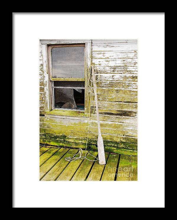 Oar Framed Print featuring the photograph Broken Window by Mary Carol Story