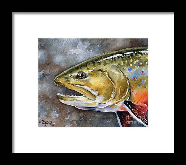 Brook Framed Print featuring the painting Brook Trout by David Rogers
