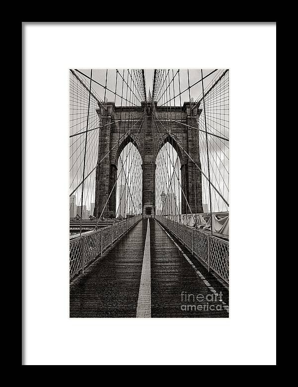 New York City Framed Print featuring the photograph Brooklyn Bridge 3 by Bob Stone