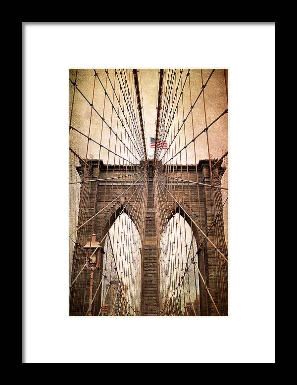 Bridge Framed Print featuring the photograph Brooklyn Bridge Approach by Jessica Jenney