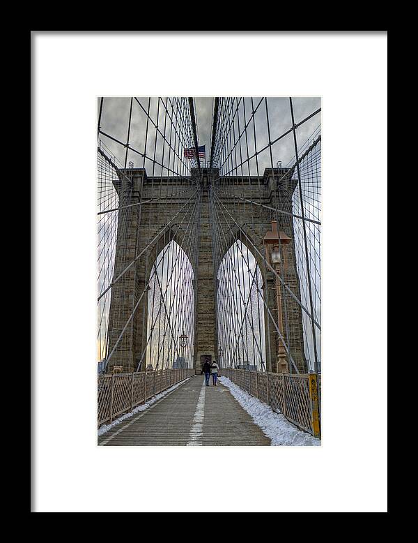 Brooklyn Bridge Framed Print featuring the photograph Brooklyn Bridge by Jerry Gammon