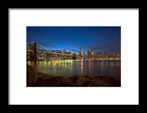 America Framed Print featuring the photograph Brooklyn Bridge by Svetlana Sewell