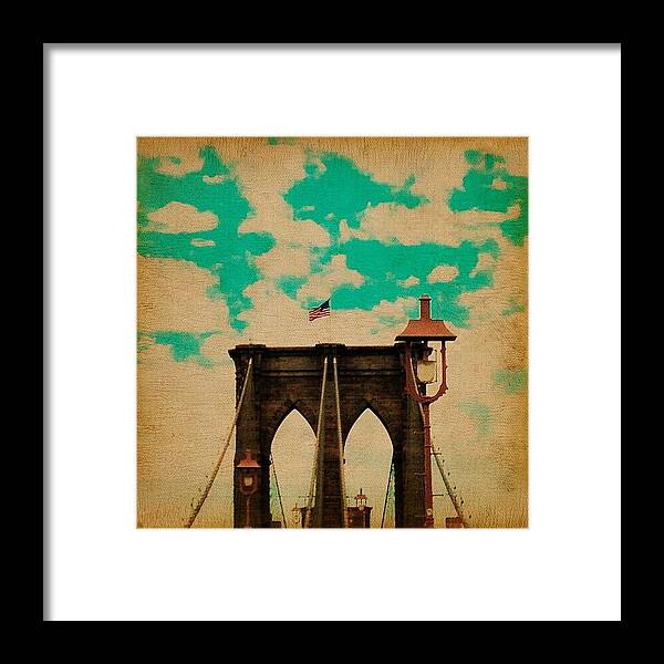 Newyork Framed Print featuring the photograph #brooklynbridge #brooklyn #newyork #usa by Briikis S