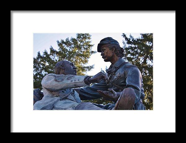 Gettysburg Framed Print featuring the photograph Brothers Again by William Rockwell