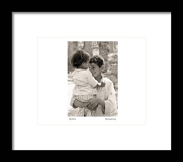 Brothers Framed Print featuring the photograph Brothers by Tina Manley