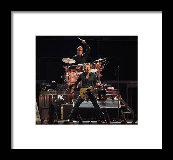 Bruce Springsteen Framed Print featuring the photograph Bruce Springsteen in Concert by Georgia Fowler