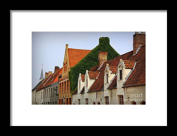 Bruges Framed Print featuring the photograph Bruges Rooftops by Carol Groenen