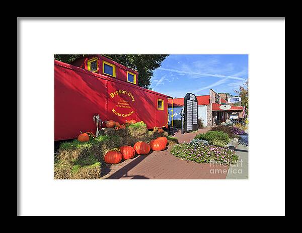 Bryson Framed Print featuring the photograph Bryson City North Carolina in the Fall by Jill Lang