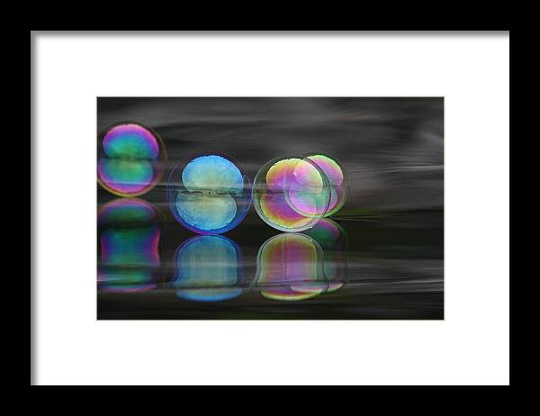 Bubble Framed Print featuring the photograph Bubble Dimension by Cathie Douglas